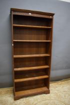 Large Oak Bookcase with six shelves. H:72 x W; 32 x D:11 Inches. See photos.