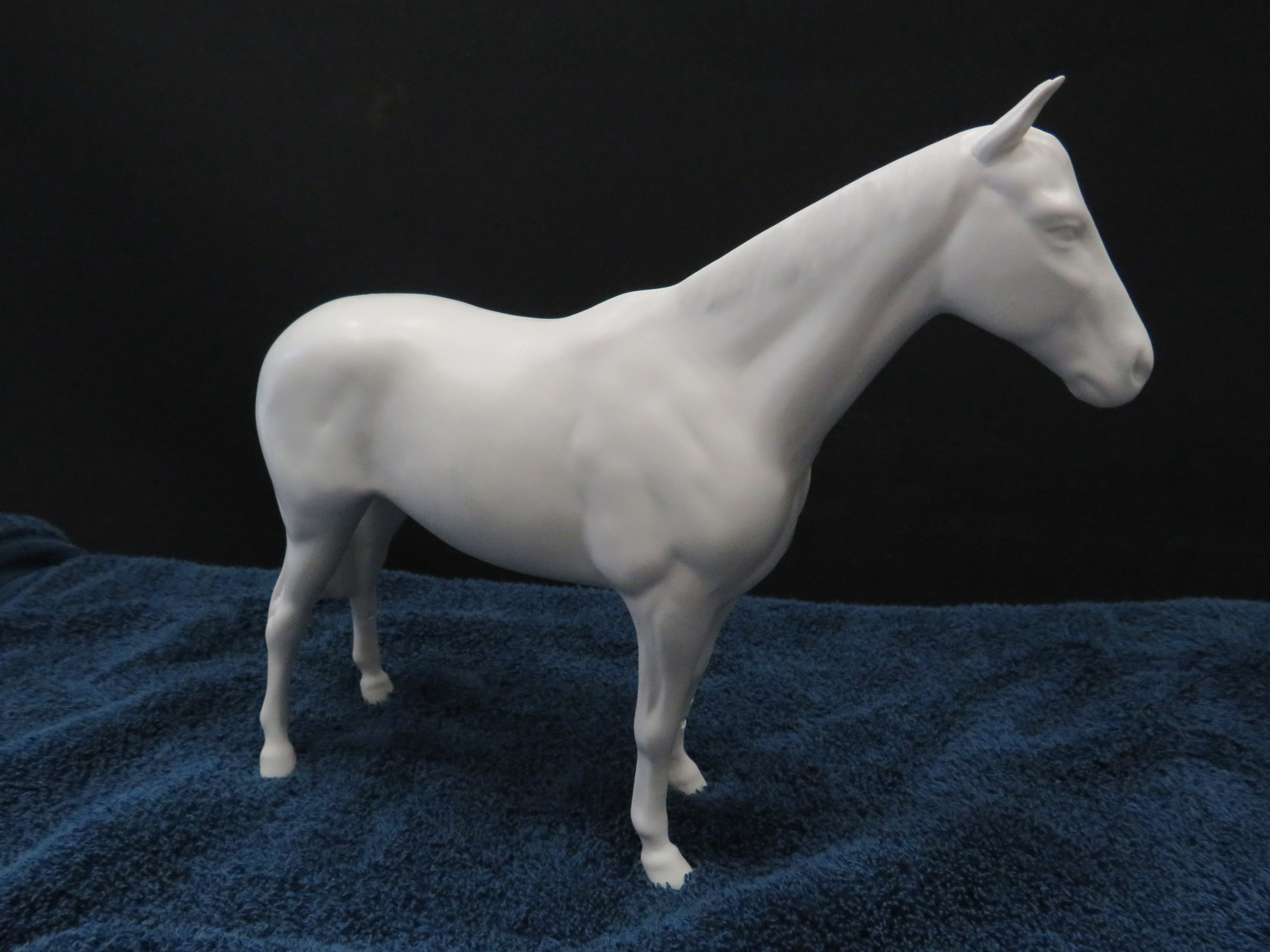 Rare Beswick matt white horse, repair to two legs see pics. - Image 2 of 7