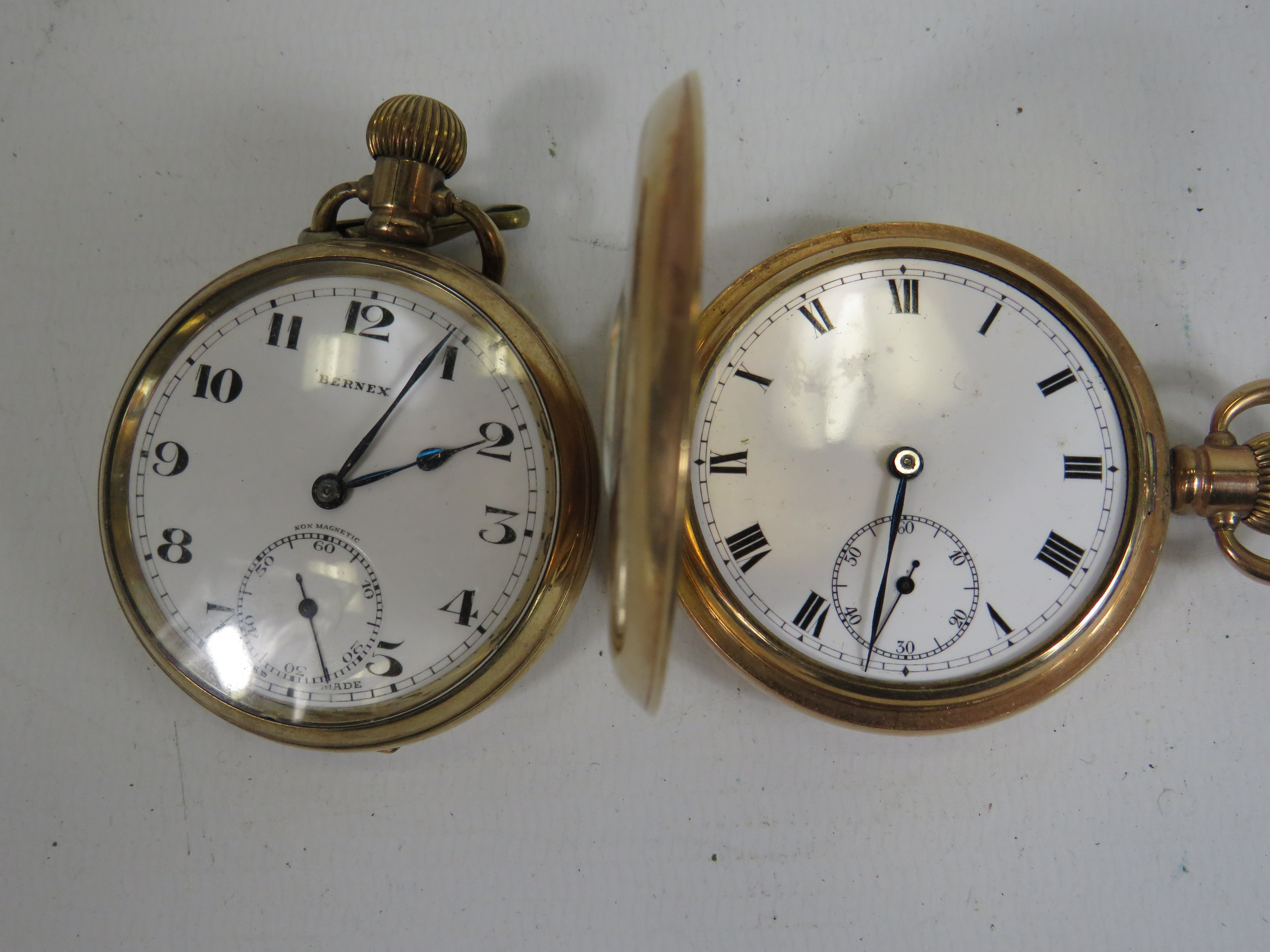 Gents Vintage Rolled Gold Pocket Watches Hand-wind Inc. Half Hunter Etc. x 2      406364 - Bild 2 aus 3