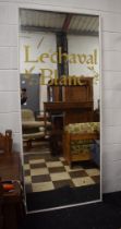 Large Mirror with stencilled decoration. See photos. 88 x 36 inches.   S2