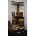 Large Mirror with stencilled decoration. See photos. 88 x 36 inches.   S2