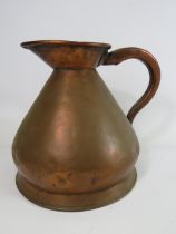 Large vintage copper jug, 10" tall.