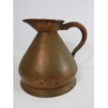 Large vintage copper jug, 10" tall.