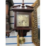 Highland mechanical Wall Clock with faux weights. In running order but fault to chiming mechanism. S