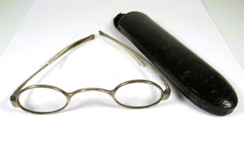 Pair of Vintage Sterling Silver Reading glasses with extending sides. Good glass, could be used toda