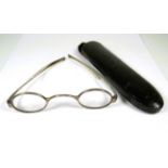 Pair of Vintage Sterling Silver Reading glasses with extending sides. Good glass, could be used toda