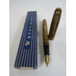 Vintage Watermans 503 fountain pen 14k gold nib and original box.