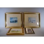 Four framed landscape prints. See photos .   S2