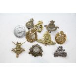 Military Cap Badges x 10 inc. Shrepshire Yeomanry R.F.C Royal Berskhire Etc 2341320