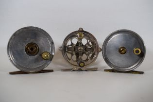 Three Vintage fly reels, one by Walker of Alnwick. See photos