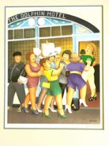 Beryl Cook Signed Lithograph, Limited Edition number 147/850 Published 1994. 'Hen Night' Mounted bu