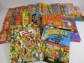 58 Simpsons comics and 2 Panini sticker books.