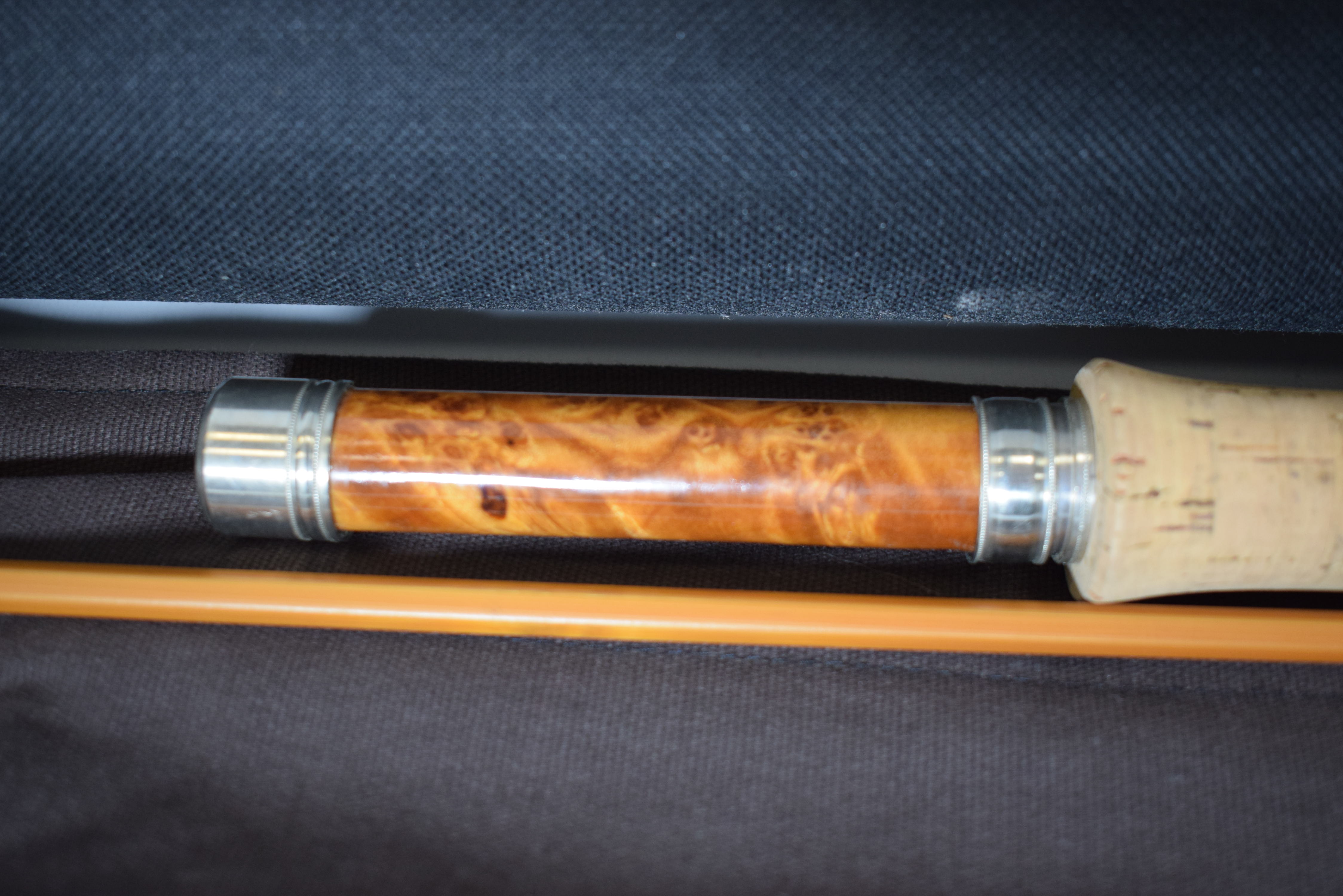 Custom Made Split cane two piece 8ft rod by CC of France. Comes with soft and hard case. See photos. - Image 3 of 3