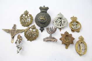 Military Cap Badges x 10 inc. R.F.C R.A.F Parachute Regt Etc. 2341326