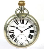 Chome cased Thomas Russell pocket watch, Chrome case, Swiss movement in running order. Subsidiary di