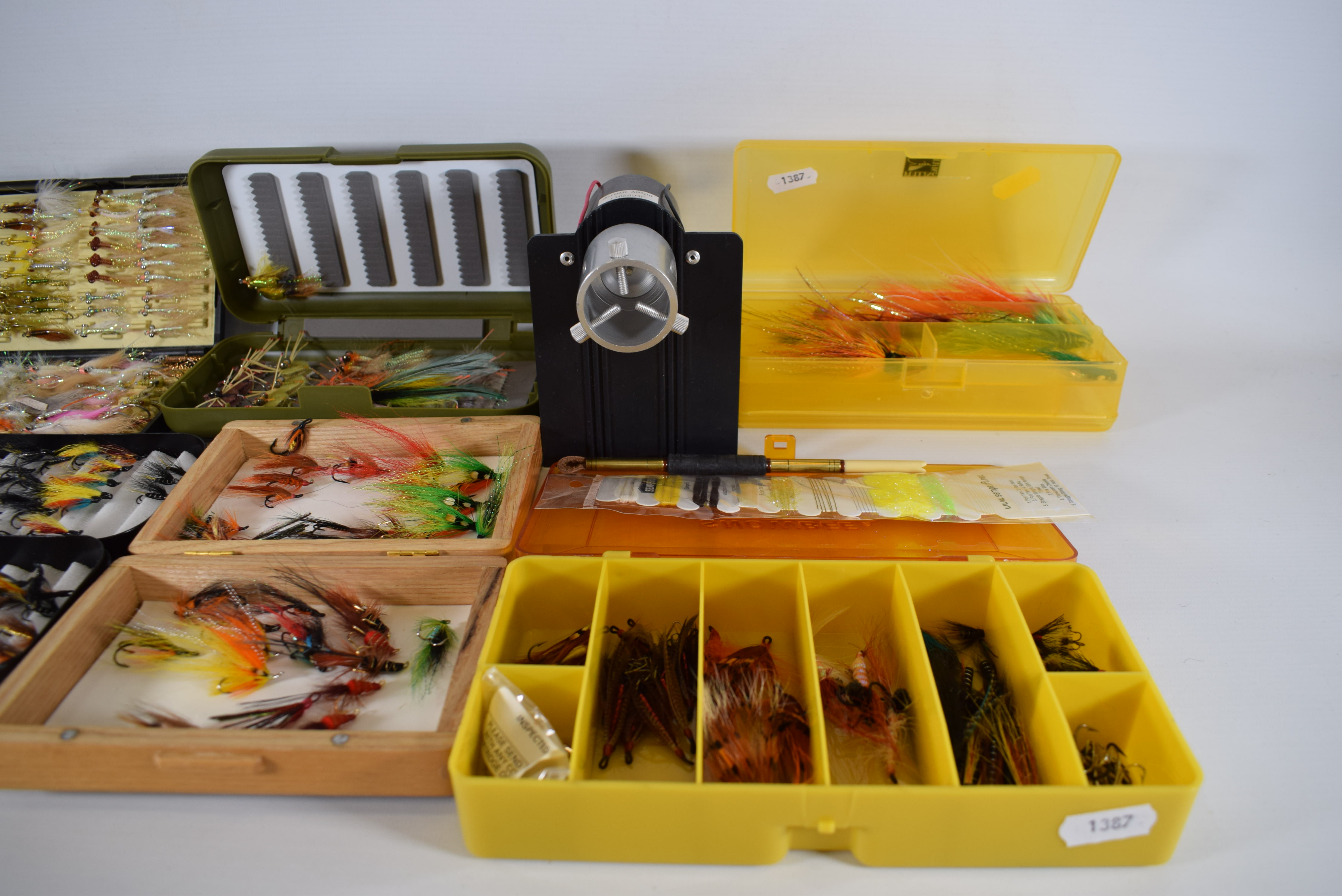 Large selection of Trout flies in hard  case plus lots of fly tying equipment.  - Image 3 of 3