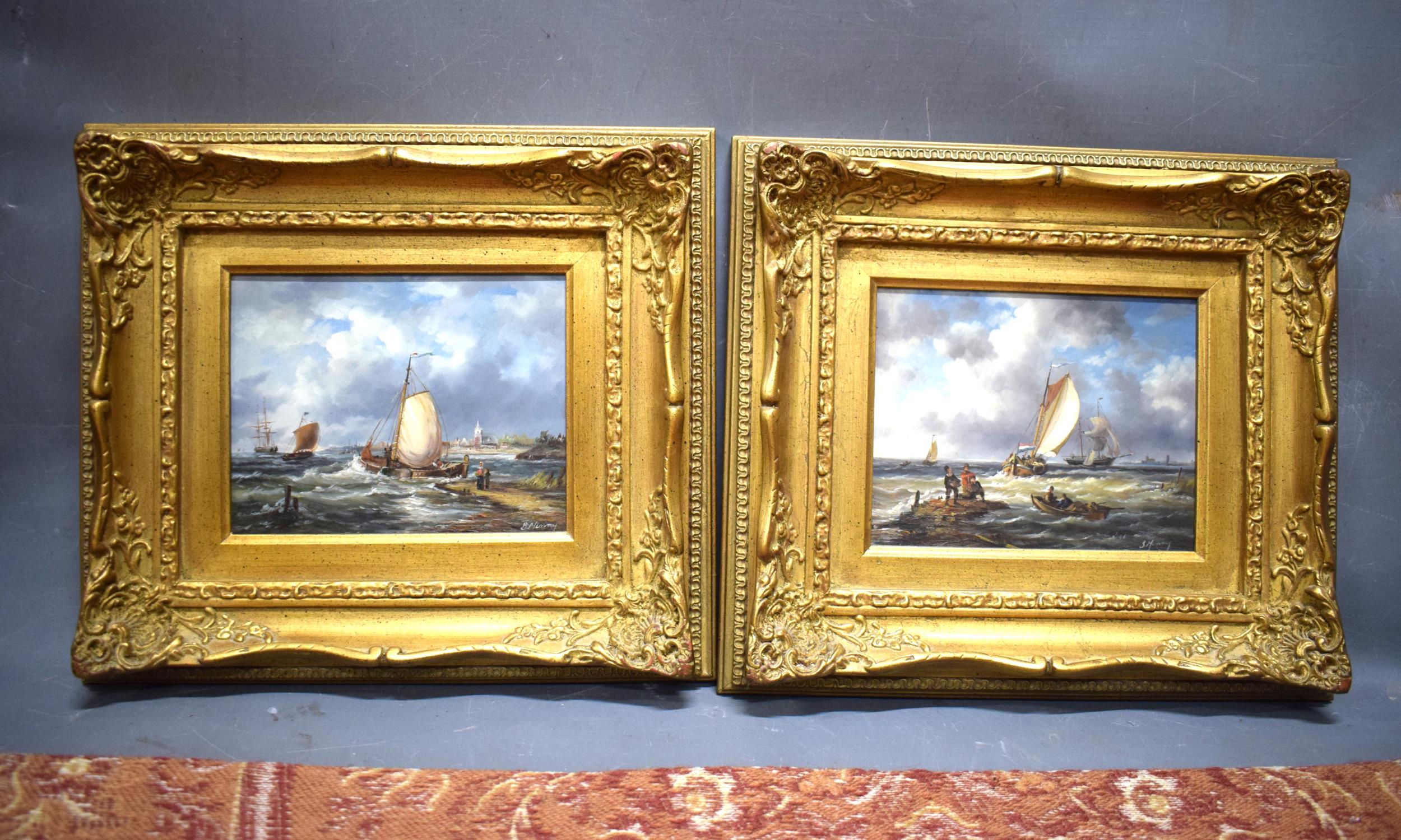 Pair of Oil on Board with CoA to reverse sides,  seascapes.  See photos. S2