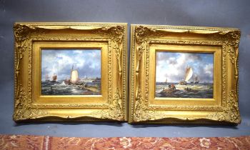 Pair of Oil on Board with CoA to reverse sides, seascapes. See photos. S2