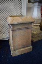 Recon stone chimney pot of approx 21 inches tall. See photos.