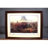 Large Framed Print 'The Battle of Isandlwana' 1879 Zulu War.  In impressive ornate Frame. Measures a