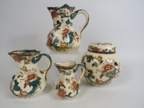 4 Pieces of Masons Ironstone in the Java pattern.