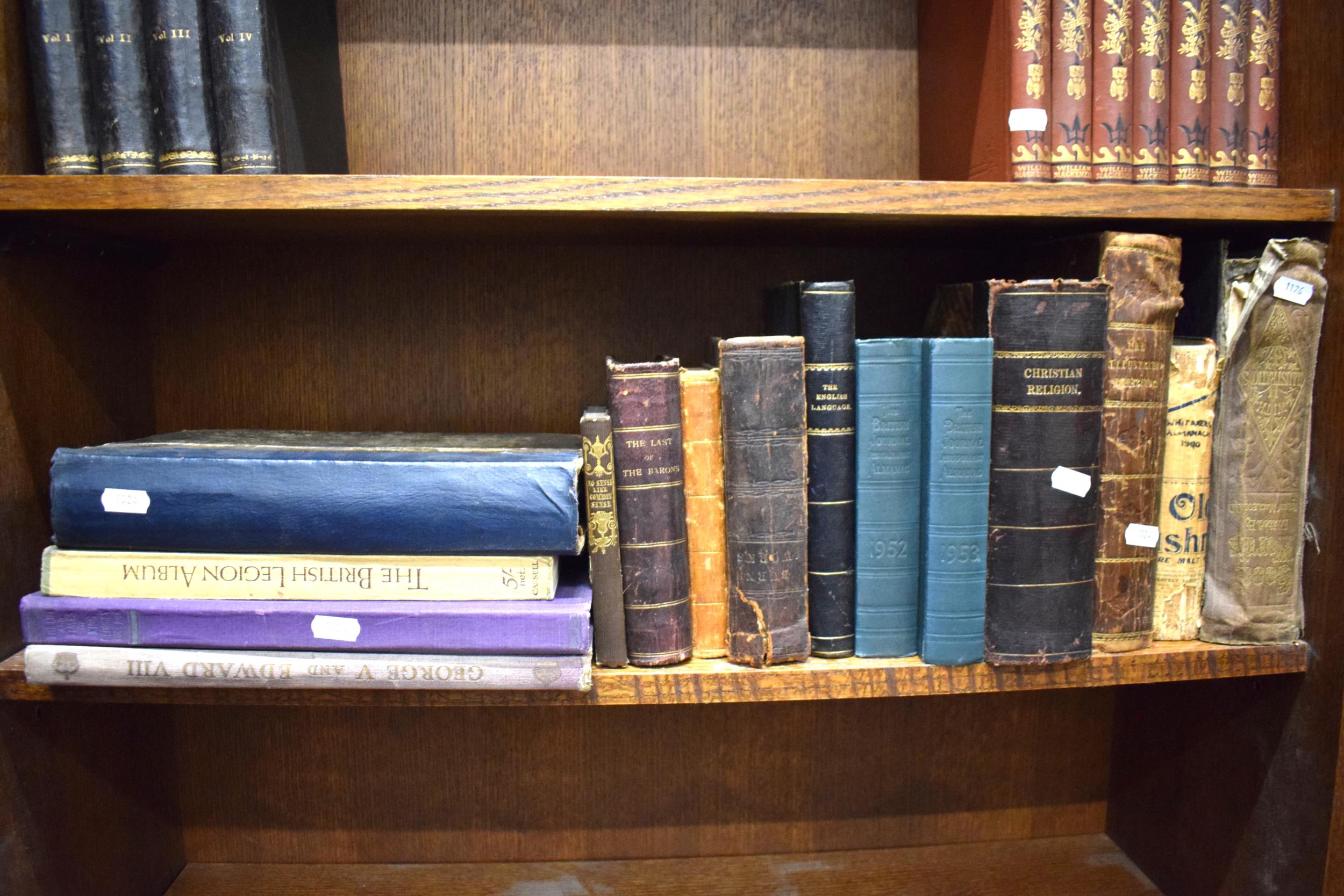 Shelf full of Antique Books, see photos for titles.  See photos.   S2