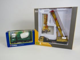 Corgi collection diecast cement mixer & a DX8 Mobile crane by the construction series.