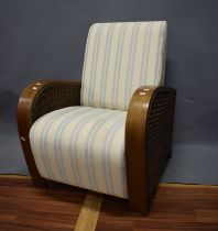 Conservatory chair in bentwood and rattan. S2