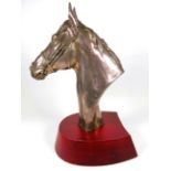 Beautifully Sculpted Horses Head in filled Hallmarked Silver . Bears the signature R. Donaldson.