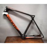 Carbon Fibre Bike frame.  Extremely lightweight.  Height from Crank to seatpost 19.5 inches. See pho