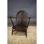 Low Stickback Windsor type chair with ornate splat.  See photos.   S2