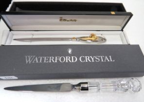 Two lovely Gift set letter openers,  One by Eduar  in Stainless Steel with Silver handle and Gold to