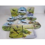 Selection of RAF plates by Royal Doulton and Danbury mint.```