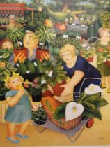 Large Beryl Cook Ltd Edition Print 85/850 'The Garden Centre' Signed in pencil by Artist 31 x