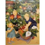 Large Beryl Cook Ltd Edition Print  85/850    'The Garden Centre'  Signed in pencil by Artist  31 x 