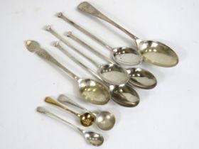 Selection of Hallmarked Silver Teaspoons.  Total weight 72g