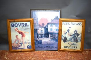 Three advertising prints . Tallest 36 inches tall. See photos. S2