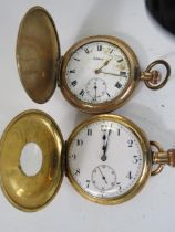 Gents Vintage Rolled Gold Pocket Watches Hand-wind Inc. Half Hunter Etc. x 2 406365