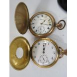 Gents Vintage Rolled Gold Pocket Watches Hand-wind Inc. Half Hunter Etc. x 2 406365