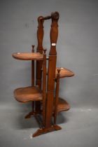 Folding Mahogany Cake stand.  See photos.   S2