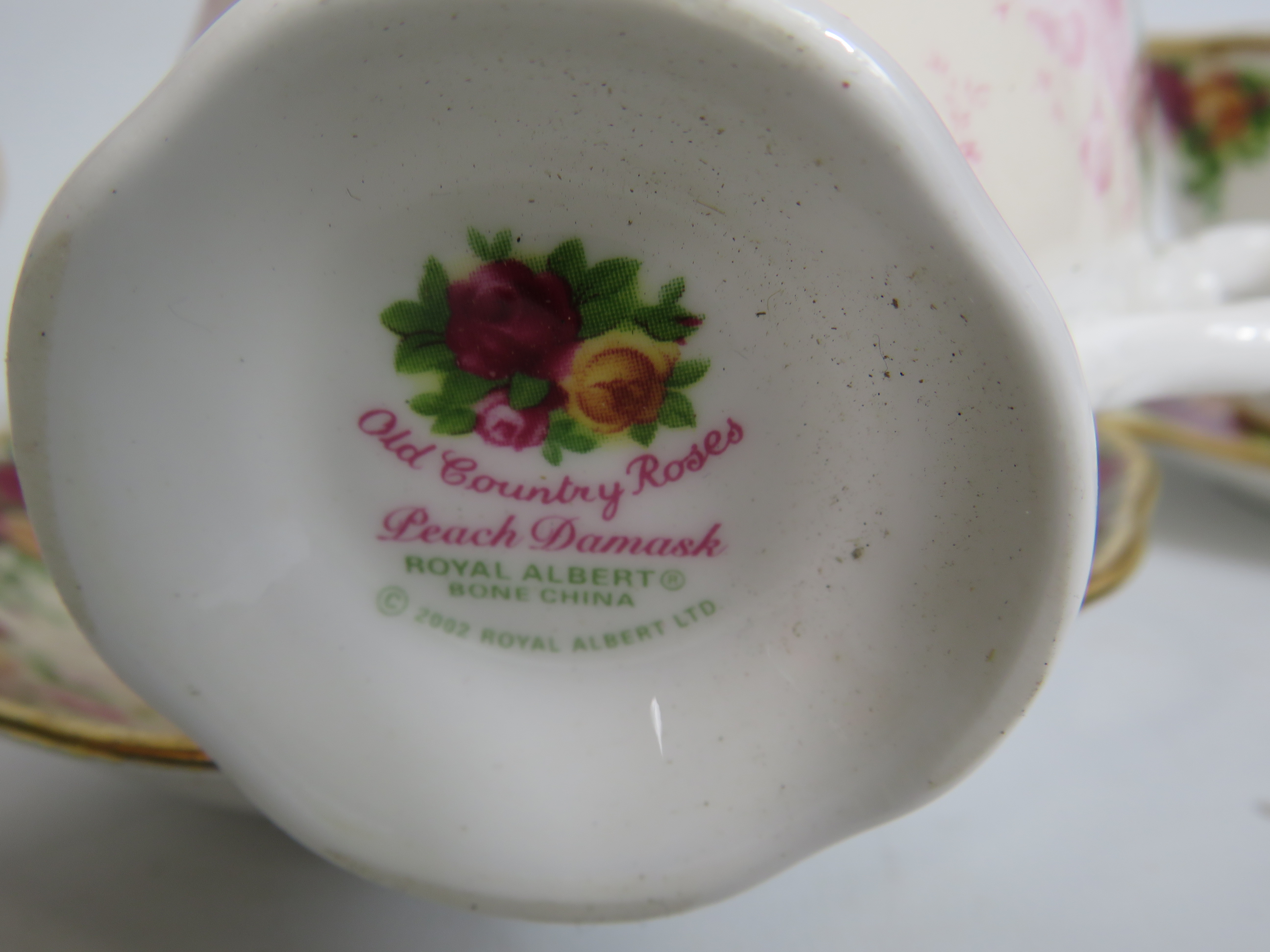 2 Royal Albert old country roses tennis sets and a Peach damask cup and saucer. - Image 4 of 4