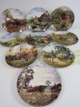 9 Danbury mint Wedgwood farming plates.