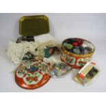 2 Vintage tins containing vintage buttons etc.