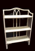 Pented bentwood bathroom rack/bookstand with lloyd loom style shelving H:42 x w:28 x D:11 Inches se