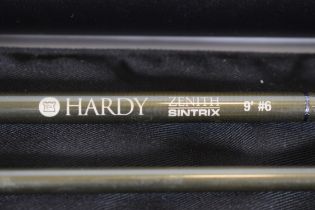 Hardy Zenith Sintrix four piece 9ft Fly Rod with hard carry case.