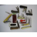 12 Mainly vintage penknives / multi tools.