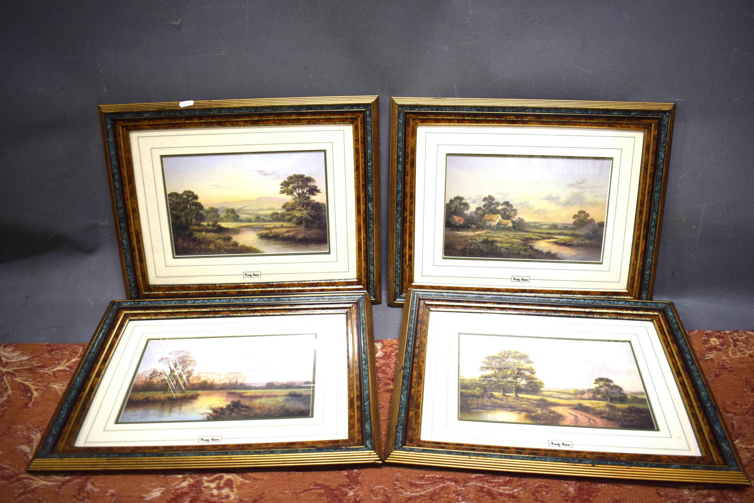 Four framed prints by Wendy Reeves. Frame size 15 x 20 inches. See photos.  S2