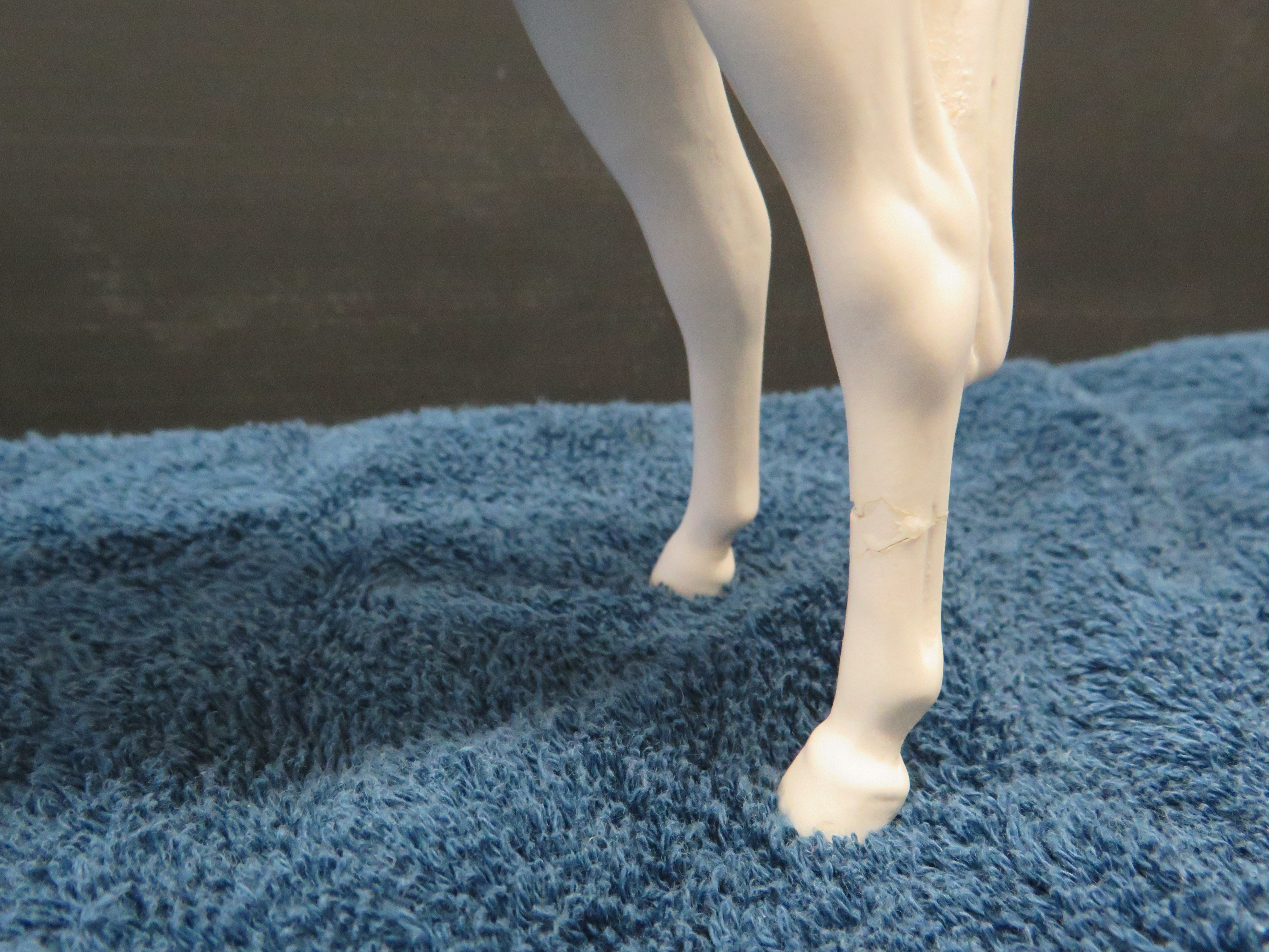 Rare Beswick matt white horse, repair to two legs see pics. - Image 5 of 7