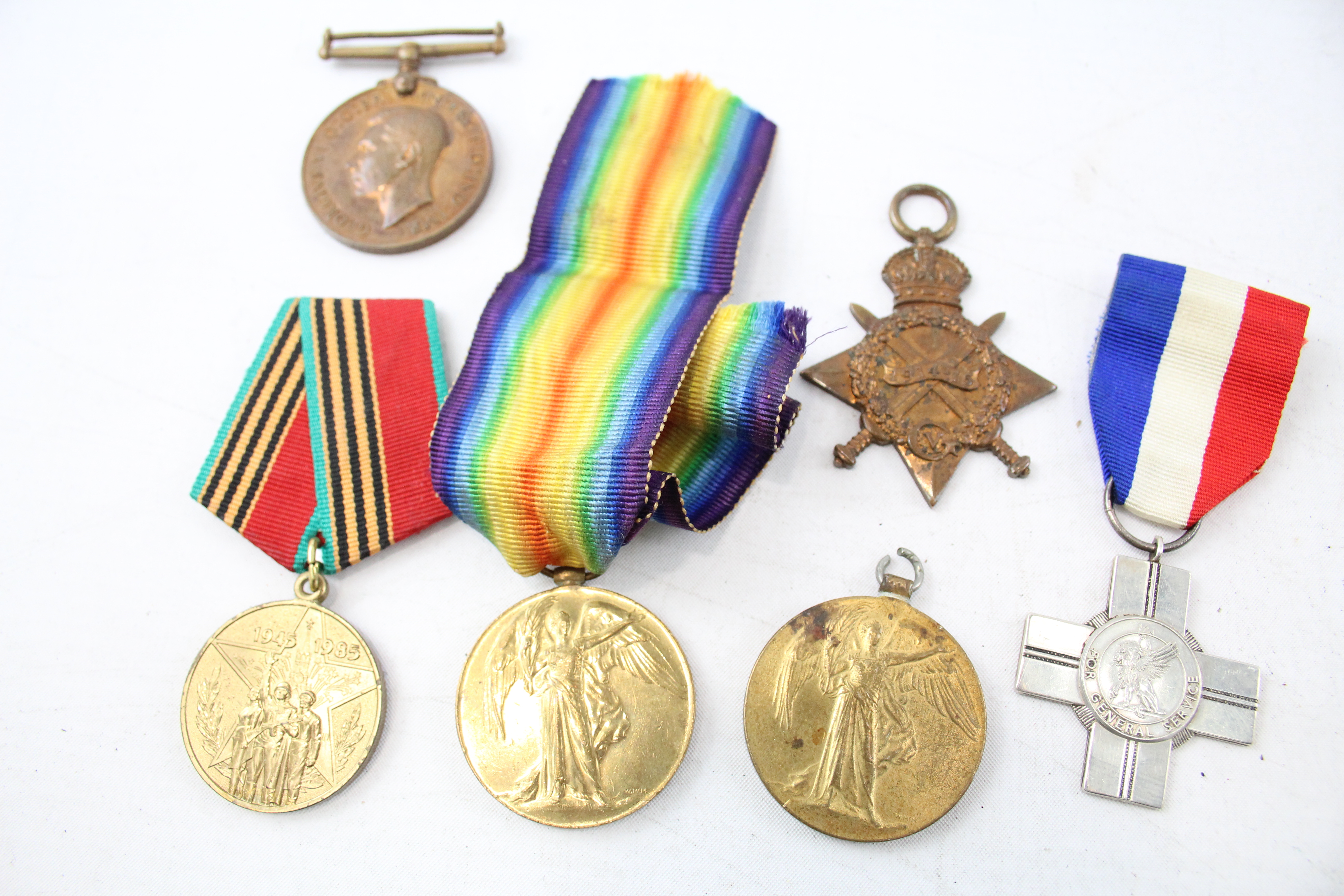 Collection of Medals Inc. WWI, GVI, Russian, Etc. x6 2341411