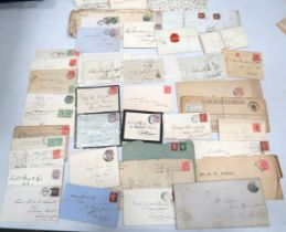 Very Interesting Antique Letters/Documents with Victorian Stamps affixed. One hand written letter fr